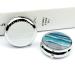 Round Pill Box - Turquoise Beach Seascape Print | 3 Compartment Decorative Metal Portable Pill Organizer - Buy Online on GoSupps.com