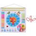 ewtshop Colorful Learning Clock - Metal Educational Board for Date Time & Seasons | Fun & Simple Learning Tool - Buy Online on GoSupps.com