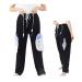 Catheter Leg Bag Pants with Double Pockets for Unisex Holds (2) 2000ml Leg Bags Compatible with Nephrostomy Foley Suprapubic & Biliary Catheters (Black/XXL) Black/Xxl 1 Pairs