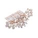 FRCOLOR 1pc Pearl Bridal Headdress Crystal Wedding Hair Comb Rhinestone Headpiece Crystal Hair Comb Bridal Headband Hen Tiara Bridal Hair Accessories Bride Old Fashioned Silver Crystal