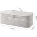 YOXIER Dual Zipper Hair Tool Pouch Travel-friendly Dryer Holder Bag Layer Curling Iron Storage with Closure for Home Beige - Buy Online on GoSupps.com