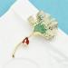 Pin Jewelry Gifts for Women Ladies Fashion Accessories Ladies Elegant Ginkgo Leaf Beetle Brooch Cubic Zirconia Flower New Year Party Banquet Brooch Brooches & Pins - Buy Online on GoSupps.com
