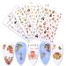 Decor Water Transfer Stickers Nail Art Decoration Flower And Leaf Pattern 3D Nail Art Sticker Nail Decal Stickers Angel Pattern Stickers