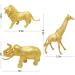 12PCS Metallic Gold Plastic Animal Figurines - Jumbo Safari Zoo Figures for Baby Shower Decor & Party - Elephant, Lion, Giraffe and More - Buy Online on GoSupps.com