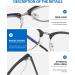 SOAR&EAGLE 3 Pack Blue Light Blocking Glasses - Retro Semi Rimless Computer Gaming Eyewear for Men/Women (Sand Black Silver/Wood Grain Gun/Crystal Silver) - Buy Online on GoSupps.com