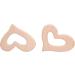 Ozgkee 5Pcs DIY Baby Wooden Teether Toy - Heart Shaped Necklace Pendant for Safe Teething | Art & Craft Accessories - Buy Online on GoSupps.com