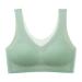 Women Bustier Ultra-V nden Eisseiden-BH.Summer convenient seamless ice skating bra.Ultra-thin ice skating-bra bikini women green 4xl