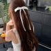 hgnxa Vintage Long Tassels Ribbon Velvets Bowknot Hair Side Clips Hair Accessories Headwear Party Jewelry for Women and Girls Rose red - Buy Online on GoSupps.com