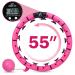 Smart Weighted Fit Hoop for Adults Weight Loss,Counting TIK tok Hoola Hoop Waist Trainer,Detachable & Size Adjustable 55", 2 in 1 Adomen Fitness Message Exercise Hoop, Nice for Beginner Workout