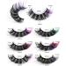 Beavorty 7 Pairs Fake Eyelashes False Lashes Colored Eyelashes Colored lash Extensions Makeup Eyelashes curl lash Clusters Individual Lashes Cosplay Lashes Curly Chemical Fiber Extend - Buy Online on GoSupps.com