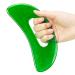 Body Gua Sha Tool Lymphatic drainage Massage device Gua Sha Brett with handle muscle relaxation & pain relief guasha cellulite massage for legs back face neck (green)