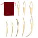 8 Pcs Interlocking Tool for Locs and 1 Storage Velvet Bag Dreadlock Crochet Needle Easy Hair Loc Needle Tools for Dreads Hair Tightening Loc Accessories Interlocks or Sisterlocks Gold