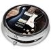 Musical Guitar Mini Round Pill Box | 3 Compartment Travel Pill Organizer | Portable Medicine Case for Home & Office - Buy Online on GoSupps.com