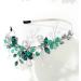 IYOU Baroque Bridal Headband Green Sparkly Crystal Wedding Headpiece Beads Evening Party Prom Hair Piece Accessories for Women - Buy Online on GoSupps.com