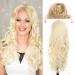 RemeeHi Beauty 3/4 Wavy Half Wig Human Hair 24 Colors for Black Women 26 inch 260g 8/613# 260g 26 inch 8/613#