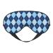 Blue Squares Print Sleep Eye Mask Blindfold with Elastic Strap Headband Soft Eye Cover Eyeshade for Night Sleeping Travel
