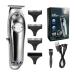 Electric Barber Full Metal Professional Hair Trimmer for Men Beard Hair Clipper Finishing Black