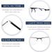 FONHCOO Half-Rim Reading Glasses for Men & Women | Stylish Optical Aid with Blue Light Filter for Seniors | Gray 0.0x Vision Support - Buy Online on GoSupps.com