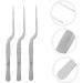 ULTECHNOVO Stainless Steel Tweezers Set - Eyelash Extension & Earwax Removal Kit (3pcs) - Buy Online on GoSupps.com