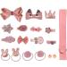 18 Piece Children Hair Bow Clips Set - Pink Hair Accessories for Girls | Perfect for Christmas, Birthday & Children's Day Gift - Buy Online on GoSupps.com