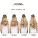 SARLA 18 Inch Invisible Wire Hair Piece Curly Wavy Synthetic Hair Extension - Black Brown - Buy Online on GoSupps.com