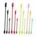 Foytoki 12 pieces cosmetics bottle -floor scraps of jam jar bottle spatula simple scraper mini spatula silicone glass patple long handle scraper kitchen requirement