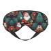 Cute Christmas Man Print Unisex Sleep Eye Mask Soft Comfort Eye Shade Cover for Travel/Yoga/Shift Work Black