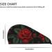 Roses Coral Velvet Dry Hair Cap - Quick Dry Turban for Long Thick Hair | Anti-Frizz Hair Wrap Towel | Perfect for Bath & Shower | One Size - Buy Online on GoSupps.com