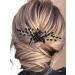 Earent Black Crystal Wedding Hair Comb - Elegant Bridal Side Combs for Women and Girls - Buy Online on GoSupps.com