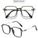 Vevesmundo Blue Light Filter Reading Glasses - Stylish Rectangular Anti-Blue Light Glasses for Men & Women - Metal Frame - 0.0 Magnification - Buy Online on GoSupps.com