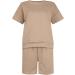 Shop Ladies' Long-Sleeved & Short Arm Basic Sports T-Shirts - Casual Cotton Blouse Tops in Gray | International Shipping - Buy Online on GoSupps.com