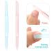 Sibba Glass Cuticle Pusher & Remover Set | Double Sided Trimmer Stick for Manicure | Professional Precision Nail Salon Tool | Blue & Pink - Buy Online on GoSupps.com