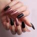 Sethexy Long Matte Black Ballerina False Nails - Bling Sparkle Pink Coffin Acrylic Nail Tips - 24 Press-On Fingernails for Women & Girls - Buy Online on GoSupps.com