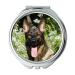Mirror makeup mirror German Shepherd Dog Pet Happy Funny Face Tongue pocket mirror portable mirror