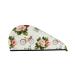 Vintage Bike Flower Butterfly Microfiber Hair Towel Soft Super Absorbent Hair Towel Wrap for Women Coral Velvet Quick Dry Hair Cap for Long Curly and Thick Hair