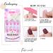 Fairvir Fashion Glossy Fake Nails Pink Flame Full Cover Aryclic Oval False Nails Party Night Club Clip Press on Nail for Women and Girls - Buy Online on GoSupps.com