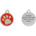 BWM Designer Customised Fashion Pet ID Tags Dog Tags | Dog Tag for Pets Laser Engraved & Personalised | ID Tags for Dogs & Cats | Durable & Strong Steel Split Ring - Red Paw Large PawRed Large - Buy Online on GoSupps.com