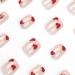 24pcs Short Square French False Nails, Red Heart Stick on Nails - Removable Glue-on Acrylic Full Cover Nail Art Set for Women and Girls | 0199Y01 - Buy Online on GoSupps.com