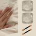 2 Boxes(6 g) White Pearl Chrome Nail Powder, High Gloss Glitter Nail Art, White Nail Powder Ice Aurora Dust Nail Powder for Manicure Decorations