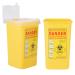 Sharps Container ANGGREK Sharps Container for Needles Tattoo Plastic Sharps Container Biohazard Needle Disposal 1L Size Waste Box Red Biohazard Container(Yellow)