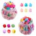 Trsnzul hair clip mini 100 pieces hair pearls clip with 50 pieces small flower hair clips hair clips colorful pearl hair clips hair beads mini hair clip clips small hair accessories (random colors)