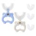 360 U-shaped toothbrush for small children for children aged 2 6 and 2 4 and 4 7 and 6 8 years all rounded teeth round wide 3 pages foam manual for boys and girls1 blue hamster + 1 white hamster + 3 interchangeable heads + 3 incentive sticker for brushing