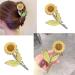 yangzerang Sunflower Hair Claw Clips Women's Sunflower Hair Claw Clips Floral Metal Hair Clips Nonslip Elegant Flower Hair Claw - Buy Online on GoSupps.com