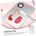 FRCOLOR 3 nail art palette stainless steel mixing art painting makeup mixing trays Color Mixing Spatula stainless steel makeup oil paint nail tools nail art polish trays reconcile scraper - Buy Online on GoSupps.com