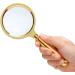 Magnifier for Reading 10x Reading Magnifying Glass Metal Frame Handle Hd Lens Glass Magnifying Glass for Reading Observation expeditions Magnifying Glasses for Hobbies (A Brass) Elegant