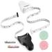 6 Pieces Body Measure Tape 60inch (150cm), Tape Measure Body Measuring Tape, Retractable Push Button and Double Scale, Measuring Tape for Body Measurements, Weight Loss, Sewing, Fabric, Cloth Black + White
