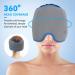 NEWGO Migraine Relief Head Ice Wrap - Reusable Hot Cold Therapy Headache Hat for Chronic Migraine, Tension Headache, Chemotherapy - Grey - Buy Online on GoSupps.com