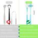 4 Pack Tongue Scraper Set - Stainless Steel & Soft Silicone Cleaners - Reduce Bad Breath - 100% BPA Free - Medical Grade - Fresher Breath in Seconds - Blue - Buy Online on GoSupps.com