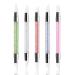 Willight 5 pieces silicone nail brush gel carving brush silicone-head-acrylic nail brush brush silicone-head-acrylic handle-salon tool set double heads DIY manicure tool 5 silicone nail brush