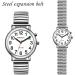 SHMIOU English Talking Watch for Visually Impaired, Elderly Men & Women - Expansion Band Quartz with Alarm, White Dial & Silver Frame - Buy Online on GoSupps.com